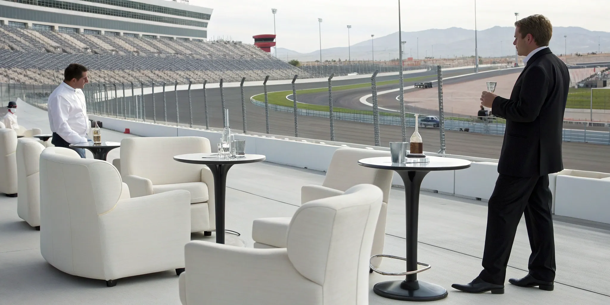 Las Vegas Grand Prix hospitality suite offering premium trackside views.
