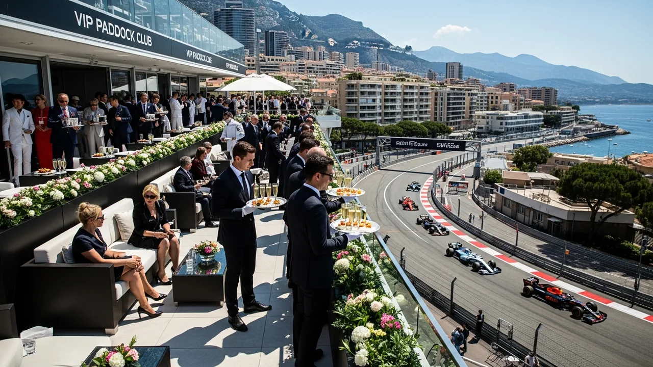 Monaco Grand Prix VIP hospitality terrace with Monaco F1 hospitality viewing