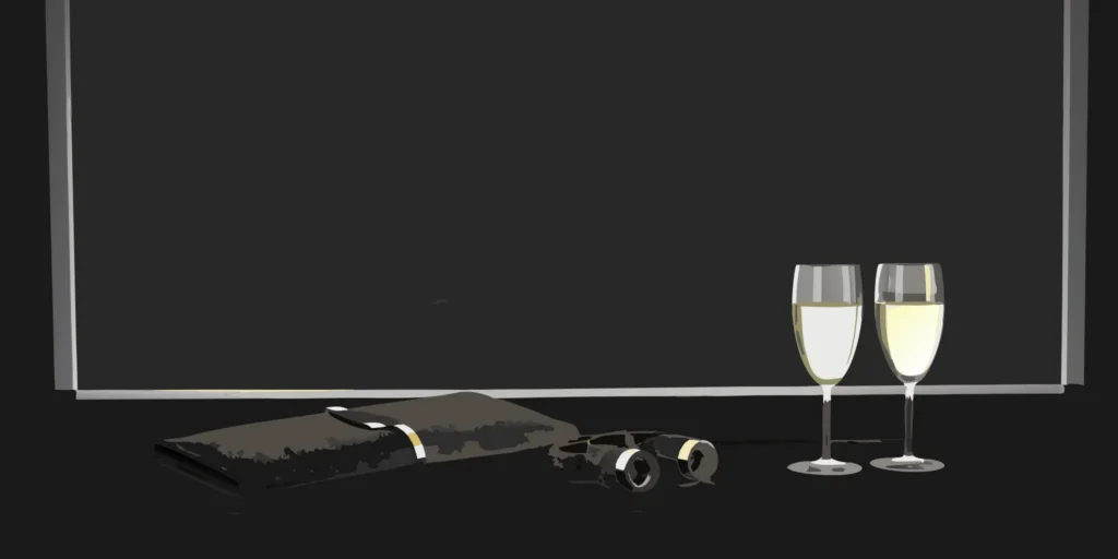 A table with champagne for guests with Millionaires Row Kentucky Derby tickets.