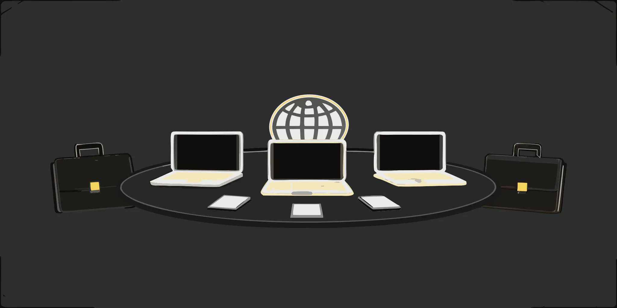 A guide to planning Masters incentive trip packages with a laptop and globe on a desk.