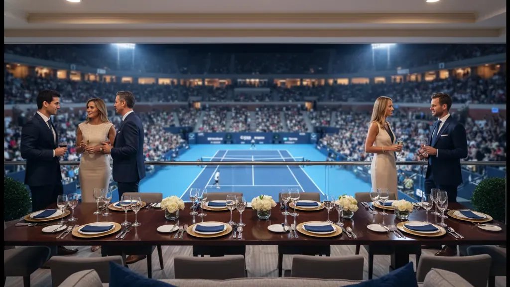 US Open tennis VIP travel packages planned for corporate hosts in a luxury stadium hospitality setting